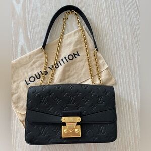 Louis Vuitton Black Monogram Empreinte Leather Shoulder Bag